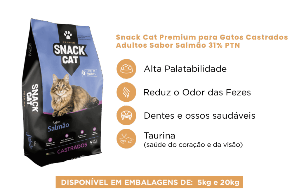 Snack Cat Premium Gatos Castrados Frango Salmao 32 De Ptn V3
